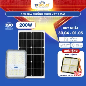 Đèn pha chống chói vát 2 mặt năng lượng mặt trời TP.DP12 2